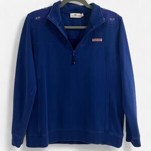 Vineyard Vines Blue Embroidered Shep Shirt/Quarter Zip Fleece